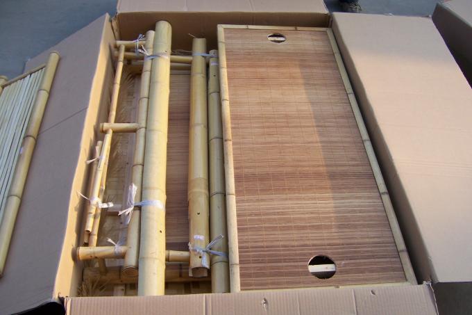 Tiki Bar Patio Bar extérieur, ensemble de bambou, Tiki Bar Islander avec Palapa Top et espace de rangement pour la fête de jardin Patio Luau 2