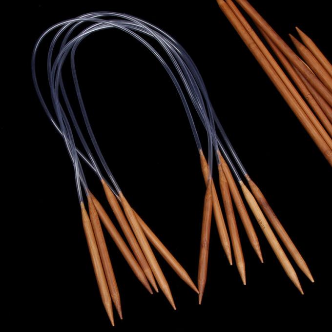 Aiguilles de tricot en bambou bricolage pull tissage outils de tricot couture accessoires en bambou aiguilles de bambou carbonisées pour les travaux de tricot 1