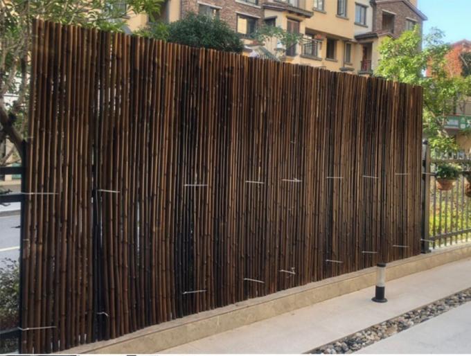 Barrière en bambou peinte matérielle en bambou naturelle Privacy Garden Border de Panels Rolled Bamboo de barrière 0
