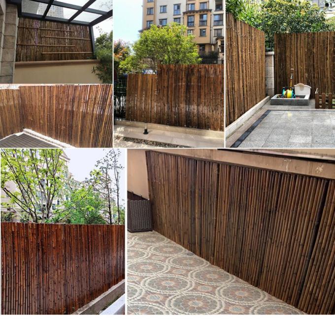Barrière en bambou peinte matérielle en bambou naturelle Privacy Garden Border de Panels Rolled Bamboo de barrière 2
