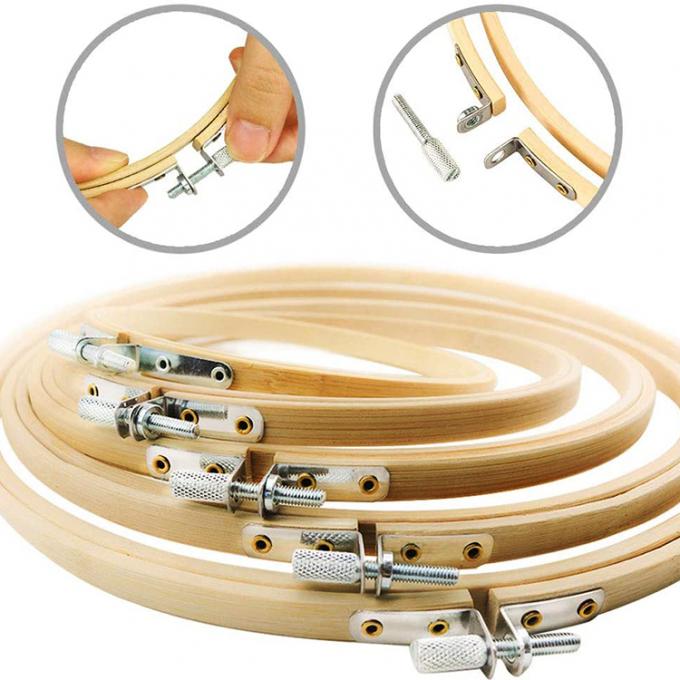 Cadre à broder réutilisable en bambou durable pour l'artisanat DIY 4
