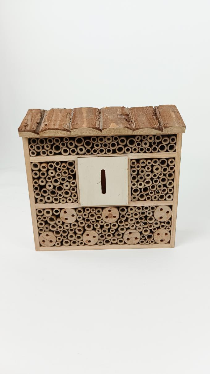 Insecte en bois maison d'abeille boîte suspendue Habitat d'insecte pour les abeilles Papillon Marionnettes bénéfiques 5