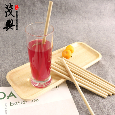 Fibre naturelle organique en bambou biodégradable Straw Reusable Bamboo Drinking Straw de matière première avec le décapant