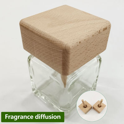 Bouteille de diffuseur d'huile essentielle de roseau vide cylindrique/carré avec bâton de bille en bois