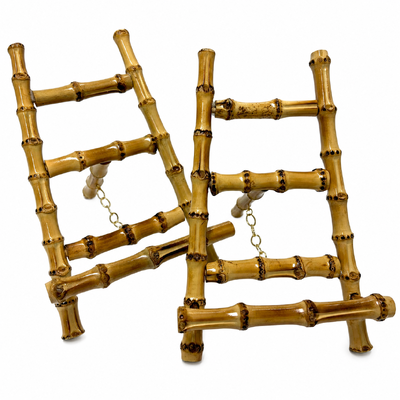 Stand de bambou portable et économe en espace avec compatibilité universelle 3 en 1 et angles de vision réglables pour téléphone et tablette