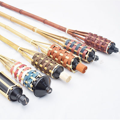 Torche en bambou naturel pour l'extérieur, le camping, la décoration de jardin, les fêtes, fait à la main, écologique, torche à feu, étanche