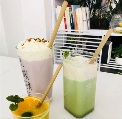 Boire froid de Straw Healthy Natural Straw Coffee de pailles en bambou jetables durables