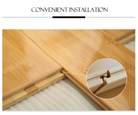 Le plancher stratifié en bambou vertical a carbonisé le plancher solide de couleur d'intérieur