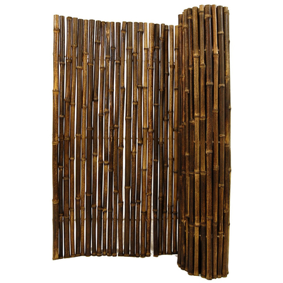Barrière en bambou noire naturelle For Garden Decoration de 180cm 240cm clôturant le mur