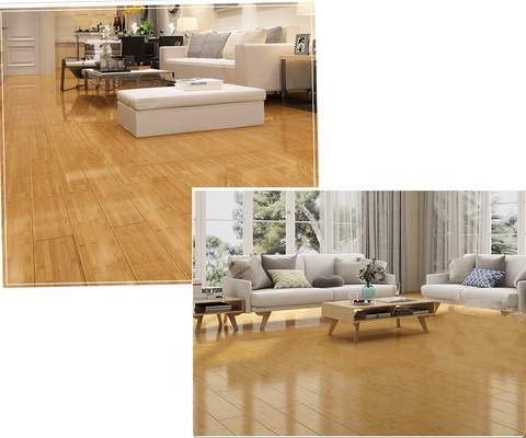 plancher en bois naturel de plancher en bambou solide extérieur lisse de 15mm