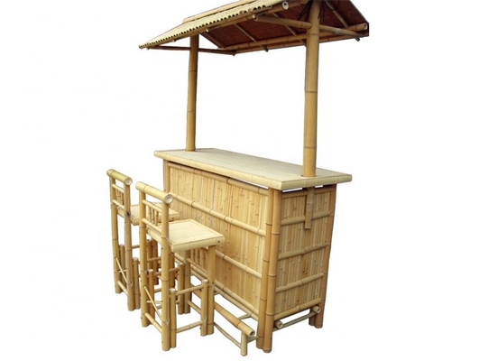 Vernis peignant les barres en bambou de Tiki avec des barres pliables de plage de Tableau de boisson de compteur