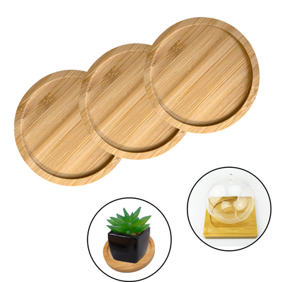 Les caboteurs en bambou de blanc rond de 6 paquets 9cm barrent les caboteurs à la maison de tasse