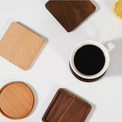 Caboteurs potables vides de tasse de café de caboteurs 9cm carrés en bois en bambou de boissons