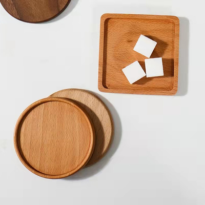 Caboteurs potables vides de tasse de café de caboteurs 9cm carrés en bois en bambou de boissons