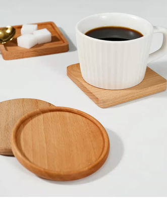 Caboteurs potables vides de tasse de café de caboteurs 9cm carrés en bois en bambou de boissons