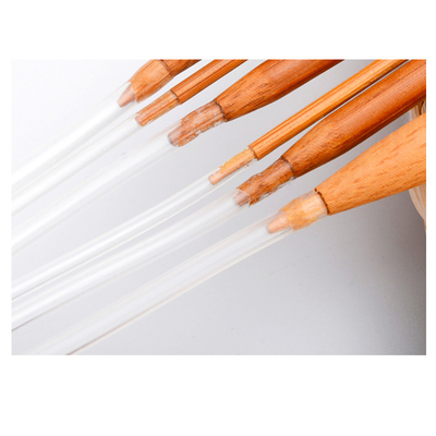 Les aiguilles de tricotage circulaires en bambou de tube transparent doublent les kits aigus d'aiguilles de crochet