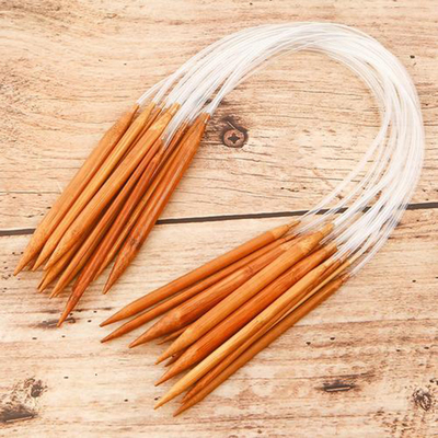 aiguille de tricotage en bambou en bois faite main de crochets de crochet de biens de 3.5mm