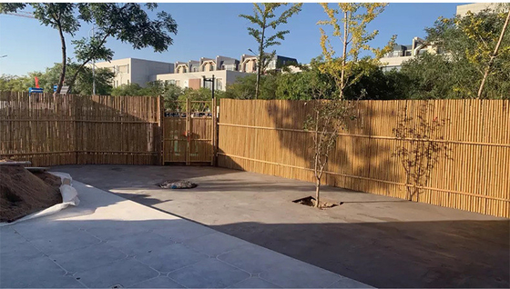 Clôture en bambou 1.5x1.5m décorative faite main naturelle de roulement d'arrière-cour de barrière
