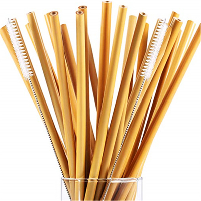 Pailles à boire naturelles en bambou biodégradables pour le boire froid de café