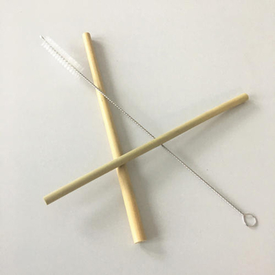 Pailles à boire en bambou 20x0.8cm réutilisables écologiques réutilisables avec la brosse