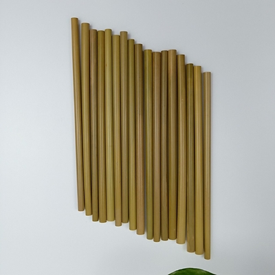Pailles droites réutilisables en bambou biodégradables naturelles faites sur commande des pailles 20cm avec la brosse
