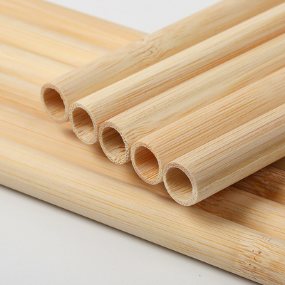 Fibre naturelle organique en bambou biodégradable Straw Reusable Bamboo Drinking Straw de matière première avec le décapant