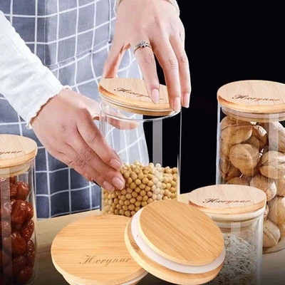 Le stockage en bois fait sur commande de biscuits de céréales de couvercles de Mildewproof cogne l'utilisation à la maison de cuisine
