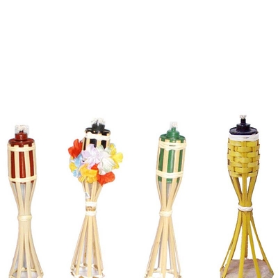partie en bambou de Tiki Torches For Garden Lighting Luau de torche en bambou naturelle de 180cm