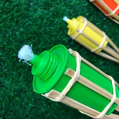 Boîte métallique en bambou d'huile de Tiki Torches Refillable Replacement Metal de décoration de Halloween