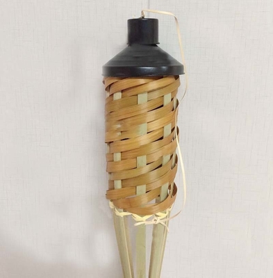 torches en bambou de partie de Tiki Torch Hand Woven Bamboo de jardin de 115cm
