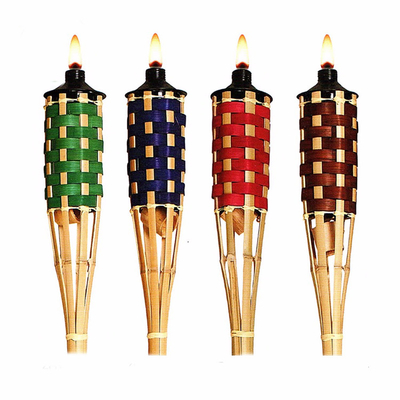 torche en bambou naturelle extérieure de citronnelle de torche de 110cm pour l'éclairage de jardin, partie de Luau