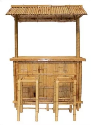 Tabouret en bambou de Tiki Bar 2 de divertissement de plage 4 en bambou imperméables avec l'appui arrière