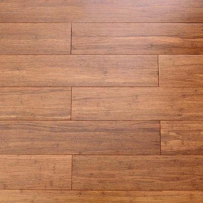 Le stratifié imperméable à haute brillance horizontal de plancher en bambou solide écologique a carbonisé