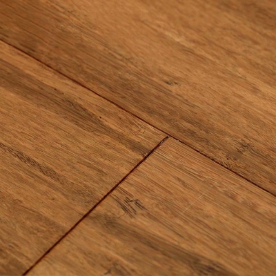 Plancher en bambou solide lisse carbonisé de brin avec l'agrafe cachée d'attache