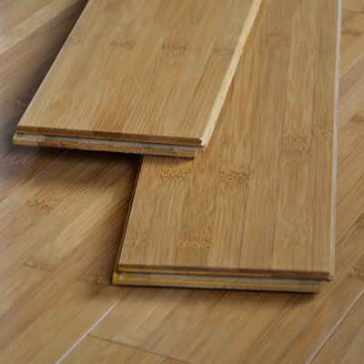Plancher en bambou solide lisse carbonisé de brin avec l'agrafe cachée d'attache