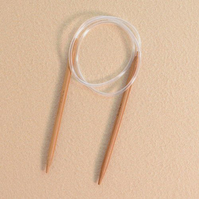 Tube transparent en bambou naturel carbonisé des aiguilles de tricotage de circulaire 60cm pour le travail manuel