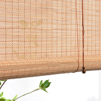 aveugles de rouleau en bambou de nature de 1.8m Roman Style Curtains en bambou coloré