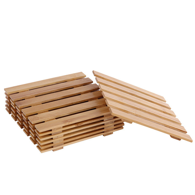 Tableau Mat For Succulent Plant Pots d'éraflure de soucoupe en bambou en usine de 9cm anti