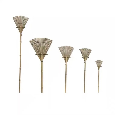 12 râteau en bambou de pelouse de jardin de râteau de Gress de râteau de poids léger des dents 140cm