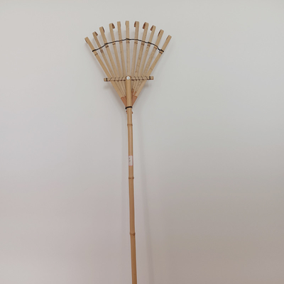 12 râteau en bambou de pelouse de jardin de râteau de Gress de râteau de poids léger des dents 140cm