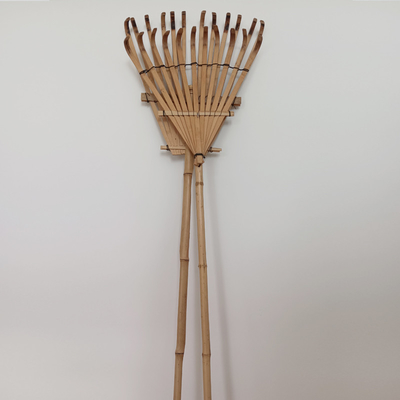12 râteau en bambou de pelouse de jardin de râteau de Gress de râteau de poids léger des dents 140cm