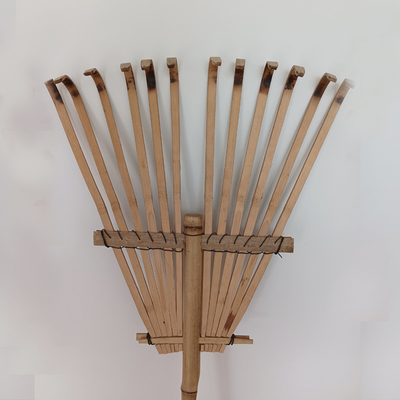 Herse écologique faite main de 9 de la dent 120cm de râteau en bambou râteaux de jardin