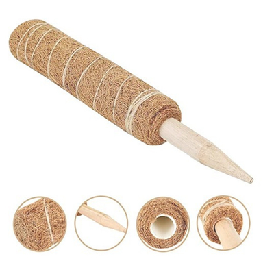 15,7 pouces d'usine de Polonais de noix de coco de poteaux colorés naturels Moss Pole de fibre de coco pour des usines s'élevant et soutenant