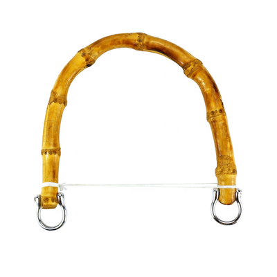 Poignée en bambou naturelle de sac pour le demi-cercle d'accessoires de sac à main de femmes ou la poignée ronde de sac