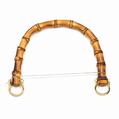 Poignée en bambou naturelle de sac pour le demi-cercle d'accessoires de sac à main de femmes ou la poignée ronde de sac