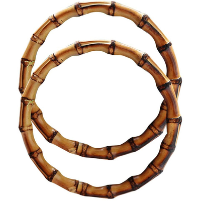 Poignée en bambou naturelle de sac pour le demi-cercle d'accessoires de sac à main de femmes ou la poignée ronde de sac