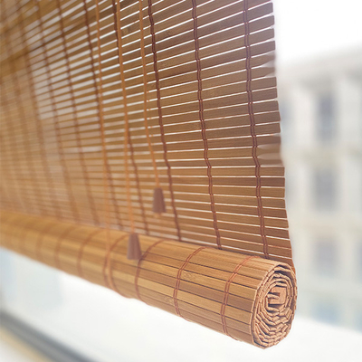 Roman Bamboo Mat Rolling Curtain tissé a facilement installé le volet 180*180cm extérieur