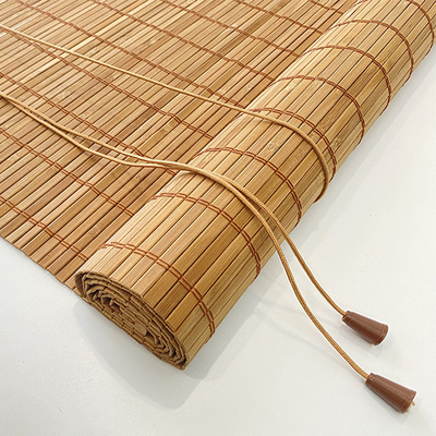 le bambou de nature de 1.8m enroulent l'ombre pour Windows Roman Curtains Light Filtering coloré