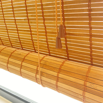 le bambou de nature de 1.8m enroulent l'ombre pour Windows Roman Curtains Light Filtering coloré