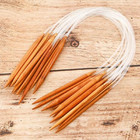 Tube transparent en bambou naturel carbonisé des aiguilles de tricotage de circulaire 60cm pour le travail manuel